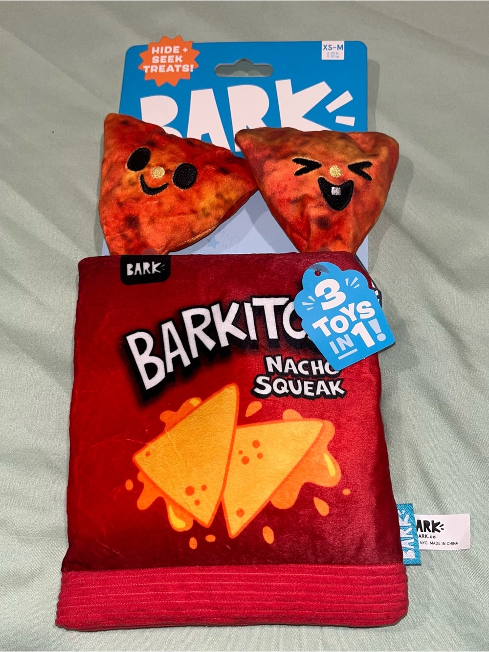 BARK Nacho Squeak Chips Dog Toy